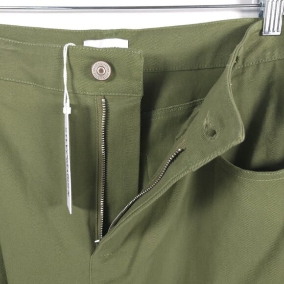 NWT STEVE MADDEN Mid Rise Cargo Pants Jeans Wide Leg Burnt Olive DO33145F MEDIUM - Picture 4 of 12